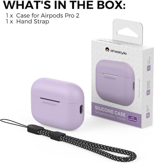 AHAstyle Θήκη Σιλικόνης σε Μωβ χρώμα για Apple AirPods Pro 2