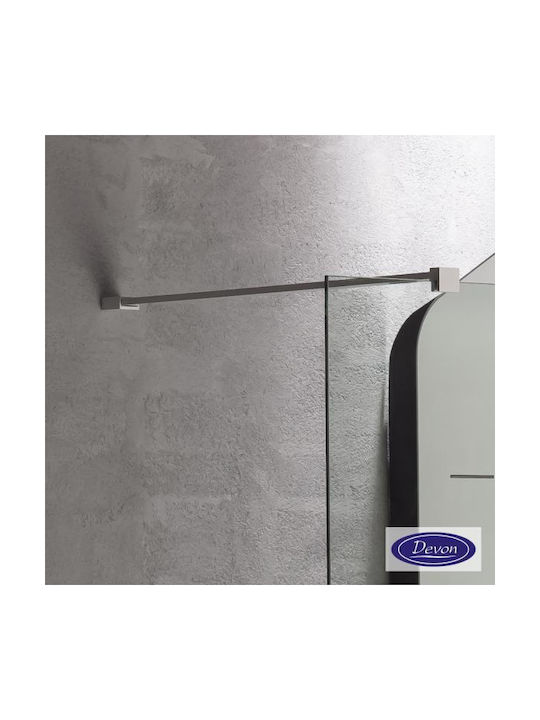 Devon Iwis Walk In Shower Screen for Shower with Sliding Door 60x200cm Mat White Matt