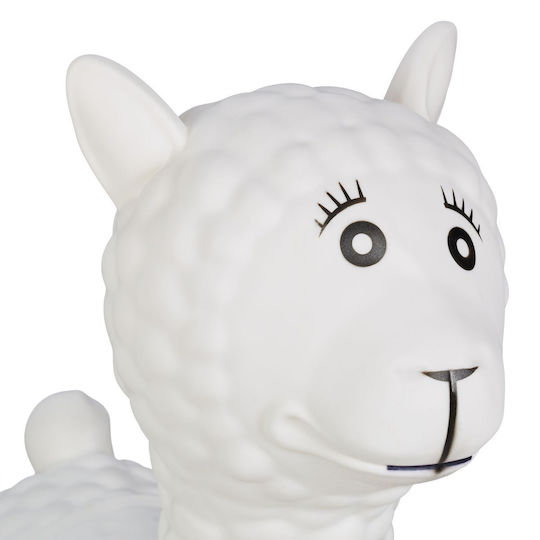 Relaxdays Hüpfer Lama Weißes 21cm