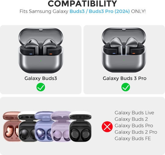 AHAstyle Case Silicone in Gray color for Galaxy Buds3