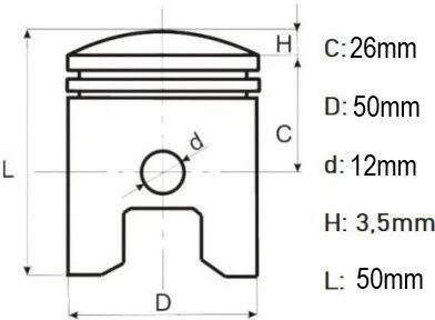 Siguranțe pentru Piston Motocicletă 50mm