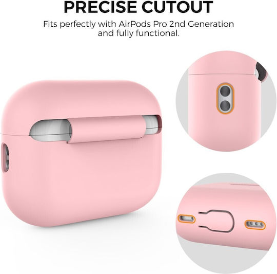 AHAstyle Θήκη Σιλικόνης σε Ροζ χρώμα για Apple AirPods Pro 2