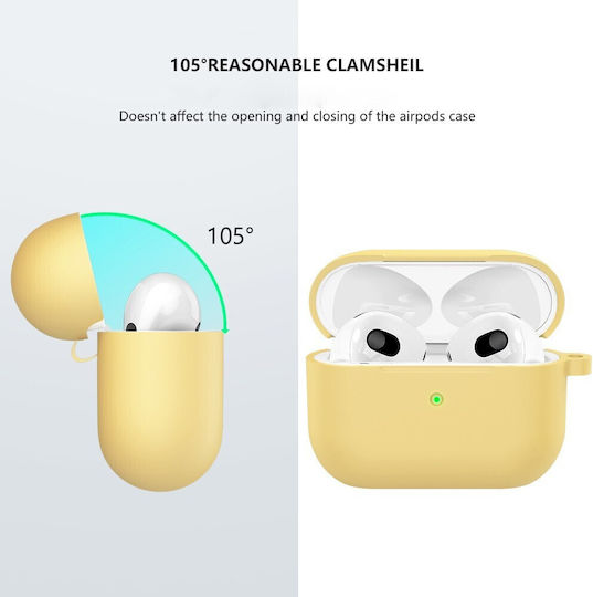 Hülle Silikon in Gelb Farbe für Apple AirPods 3