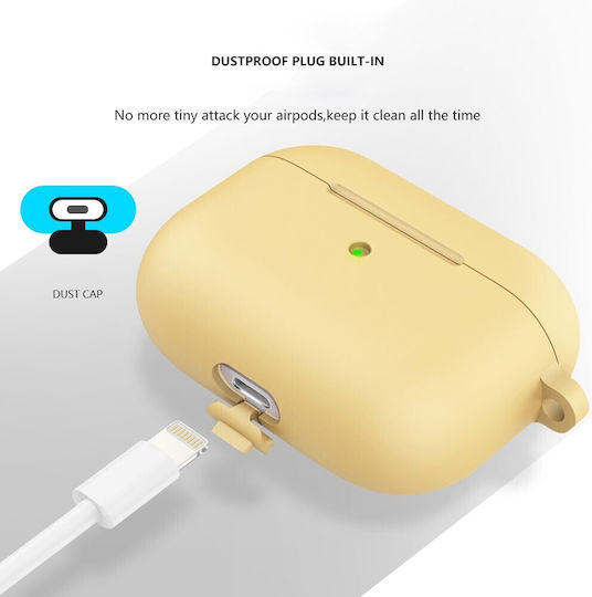 Hülle Silikon in Gelb Farbe für Apple AirPods 3