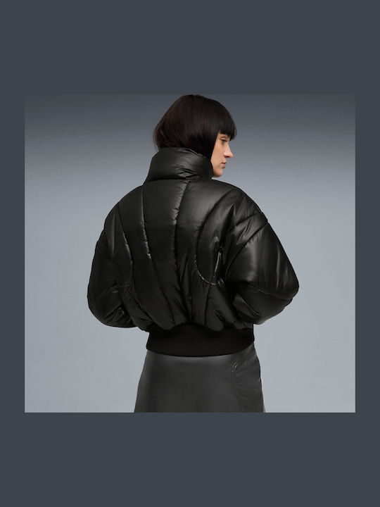 Dare To Damen Puffer Jacke für Winter Black