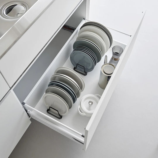 Yamazaki Schrank-Geschirrständer Inox 22x11x7cm Schwarz