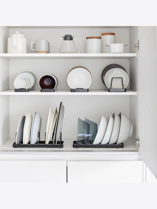 Yamazaki Cabinet Dish Rack Inox In Black Colour 11x22x7cm