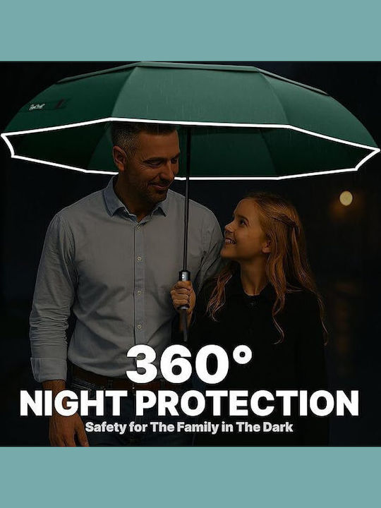 Royal Walk Windproof Automatic Umbrella Compact Green