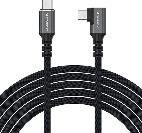 Wozinsky Video Cable USB-C male - Thunderbolt 4 240W PD Μαύρο 1.5m