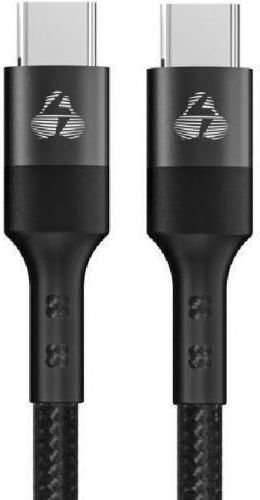 Powertech Geflochtenes USB 2.0 Kabel USB-C männlich - USB-C 100W PD Schwarz 1m PTR-0132