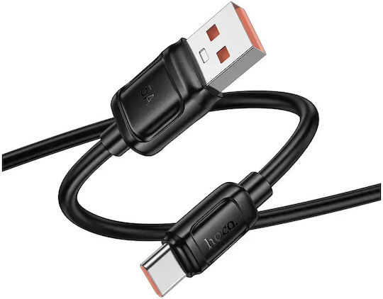 Hoco X115 USB 2.0 Cable USB-C Male - USB-A 100W PD Black 1m
