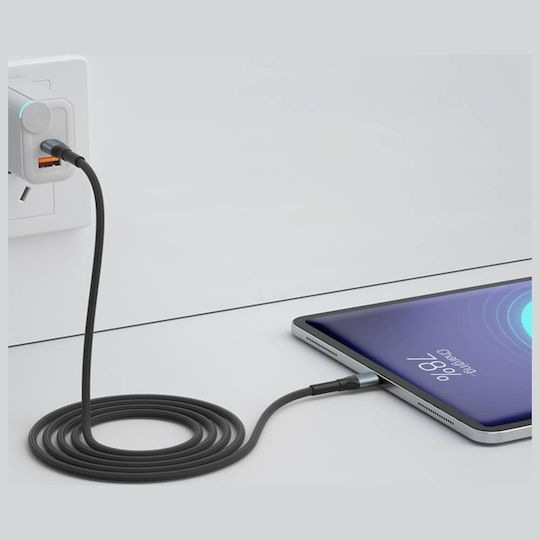 3MK USB 2.0 Cable USB-C male - USB-C 100W PD Μαύρο 1m