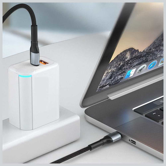 3MK USB 2.0 Cable USB-C male - USB-C 100W PD Μαύρο 1m