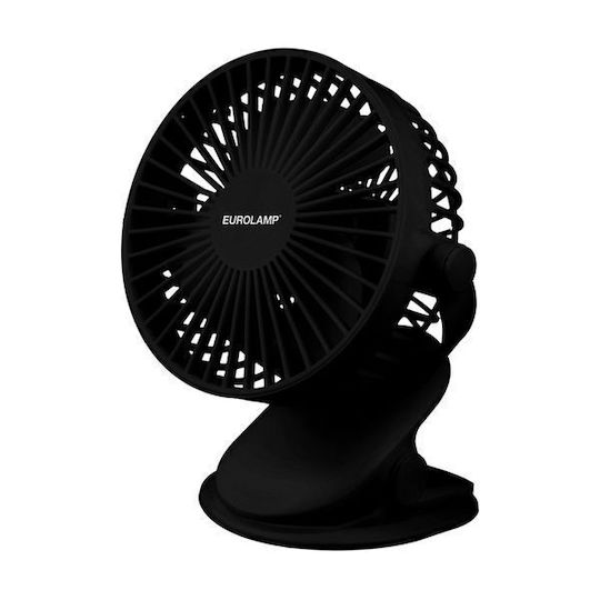 Eurolamp Вентилатор USB 3W Черен 300-20530
