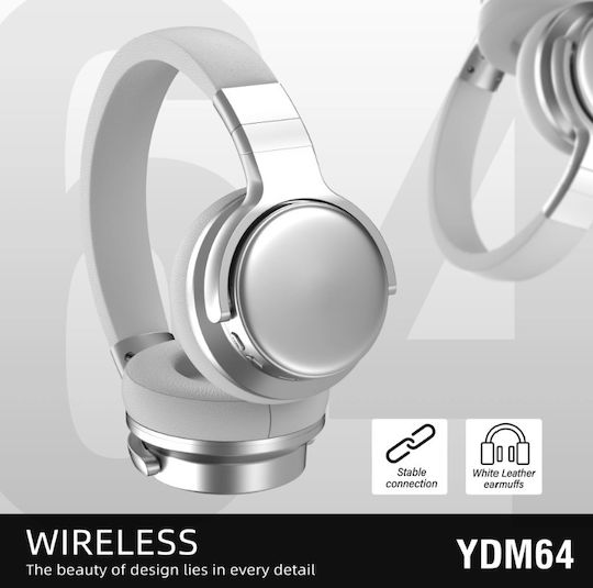 YDM64 Ασύρματα Bluetooth On Ear Ακουστικά Καφέ