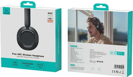 Usams SR01 Fără fir Bluetooth On Ear Căști cu 40 ore de Funcționare Negre