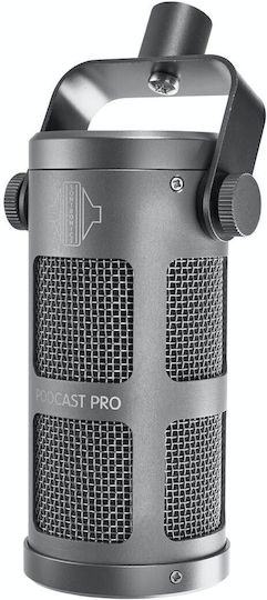 Sontronics Podcast Pro Δυναμικό Μικρόφωνο XLR Shock Mounted για Studio σε Γκρι Χρώμα