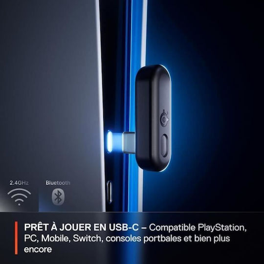 SteelSeries Arctis Nova 3P Ασύρματο Over Ear Gaming Headset με σύνδεση Bluetooth / USB Λευκό for Nintendo Switch / Nintendo Switch 2 / PC / PS4 / PS5