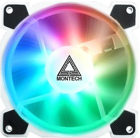 Montech Z3 Pro Case Fan 120mm 1500rpm with ARGB Lighting and 3-Pin / 4-Pin PWM Connection 3pcs White
