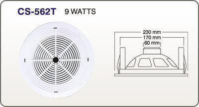 Ahuja Παθητικό Ηχείο Οροφής 5W (Τεμάχιο) Λευκό