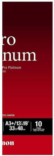 Canon PT-101 Photo Paper Pro Platinum A3+ 300gr/m² for Printers Inkjet 10 Sheets