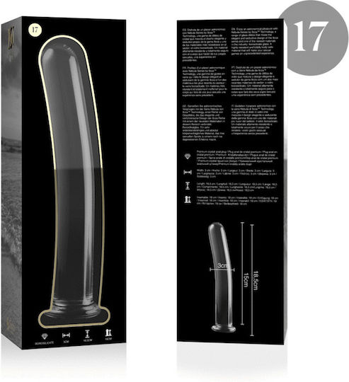 Ibiza Γυάλινο Dildo Διάφανο 18.5cm