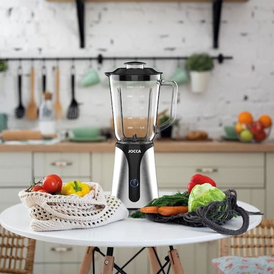 Jocca Μπλέντερ με Γυάλινη Κανάτα 1 lt 350W Μαύρο