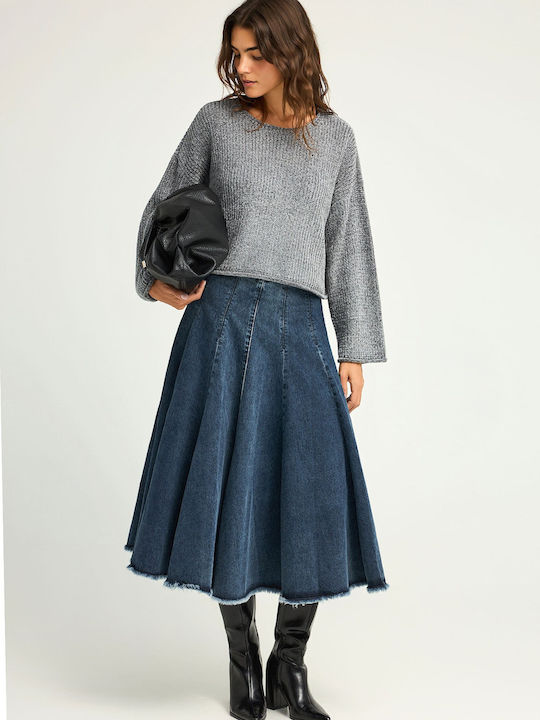 Damen Langarm Pullover Gray