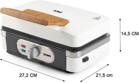 Domo Sandwichmaker Grill mit Abnehmbaren Keramikplatten 1100W Weiß