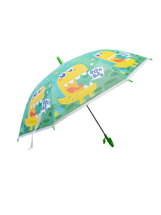 Kinderregenschirm Gebogener Handgriff Grüne 66cm