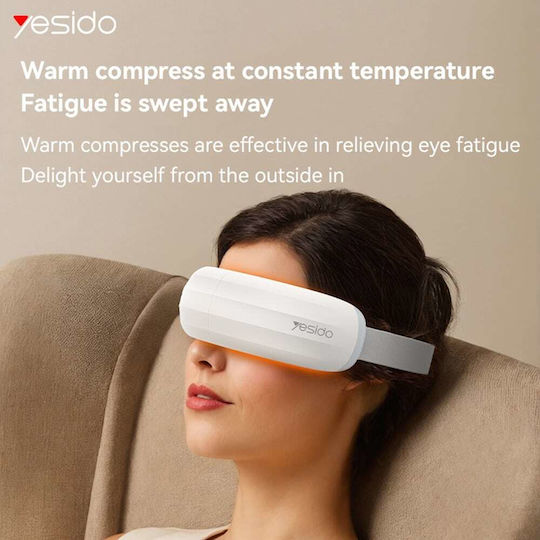 Yesido Eye Massager Mg13 Type-c Rechargeable Adjustable 3-level Temperature Adjustment 600mah White