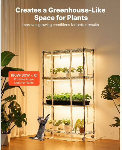 Vevor Επιτραπέζιο Grow Light 3000K με LED και Ισχύ 180W Μ90xΒ35εκ.