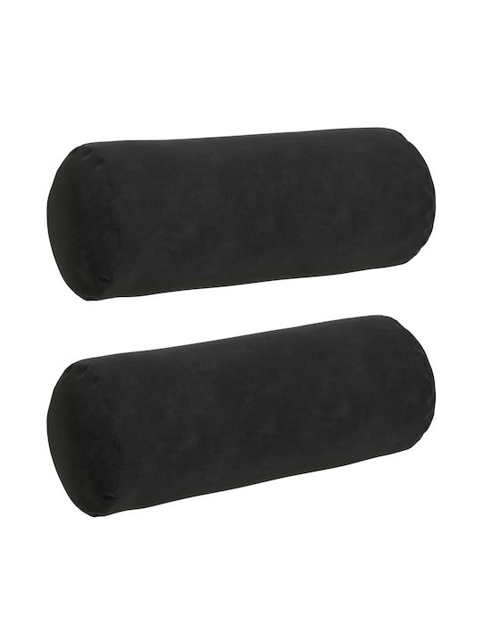 vidaXL Sofakissen Aus Samt Schwarz 40x15cm