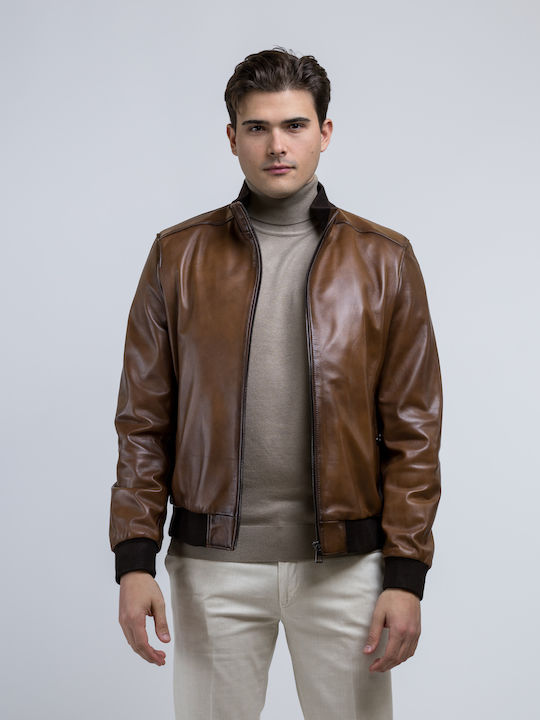 Leather Jacket Tabac Brown