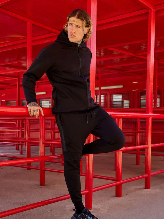 Black Hooded Cardigan