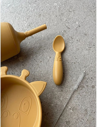 Nuuroo Feeding Set made of Silicone Yellow 3pcs