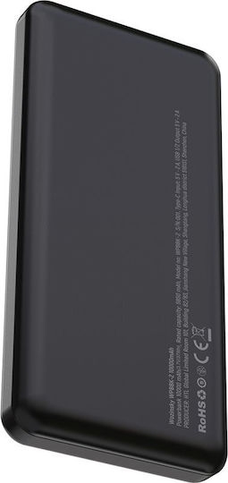 Wozinsky Wpower 10000mAh with 2 USB-A Ports and USB-C Port Black