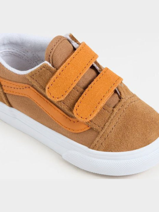 Old Skool V Παιδικά Sneakers με Σκρατς Καφέ VN000CTGWNR