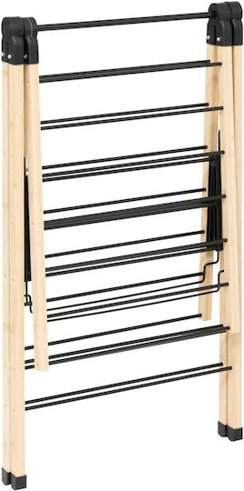 Folding Floor Clothes Drying Rack Metallic with Hanging Length 13m