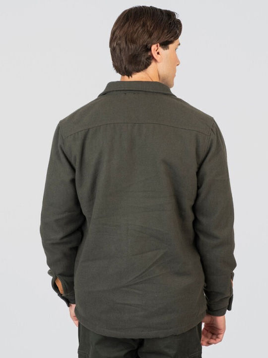 Μακρυμάνικo Overshirt Dk Khaki