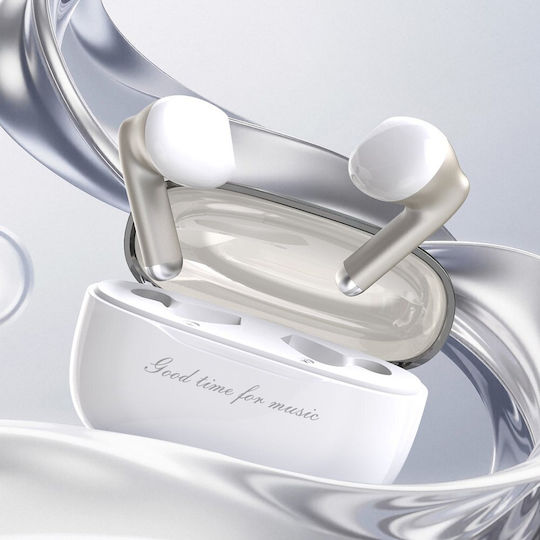 Dudao U8 In-ear Bluetooth Handsfree Ακουστικά με Θήκη Φόρτισης Λευκά