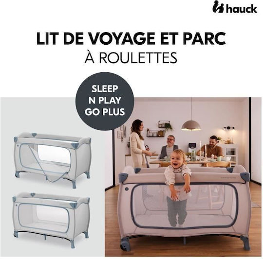 Hauck Sleep N Play Go Plus Кошара за Игра с Матрак Сива 120x60см