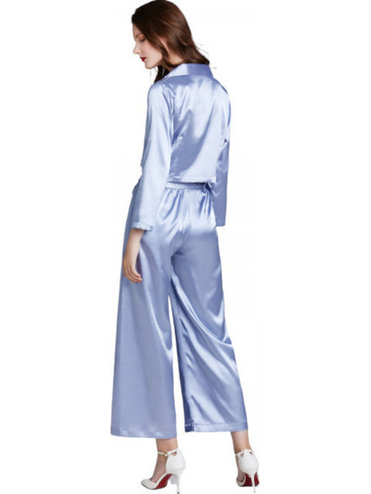 Intimonna Winter Damen Pyjama-Set Sky Blue