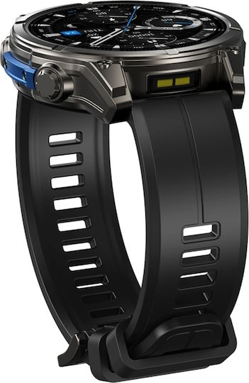 Zeblaze Vibe 8 Stainless Steel 49mm Αδιάβροχο Smartwatch με Παλμογράφο (Μαύρο)