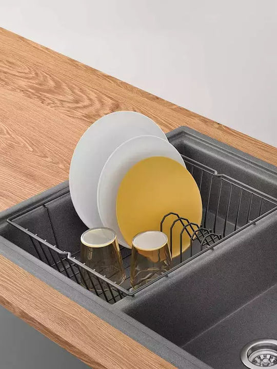 Metaltex Lava Metallic Black Sink Strainer 36x33x13cm