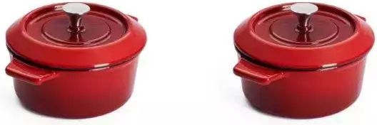 Woll Dutch Oven Chili Red 10x10cm 2Stück