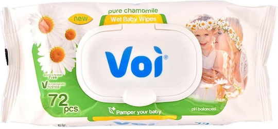 Voi by Smile Pure Chamomile Baby Wipes without Alcohol & Parabens 72pcs