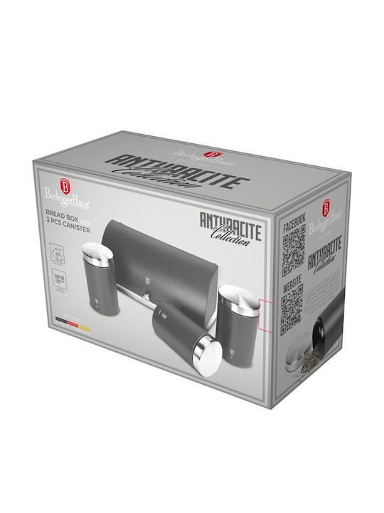 Berlinger Haus Cutie de pâine cu capac Inox Gri 38.5x28x18.5cm