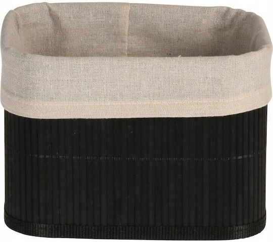 H&S Collection Coș de Depozitare Bambus Negru 1buc