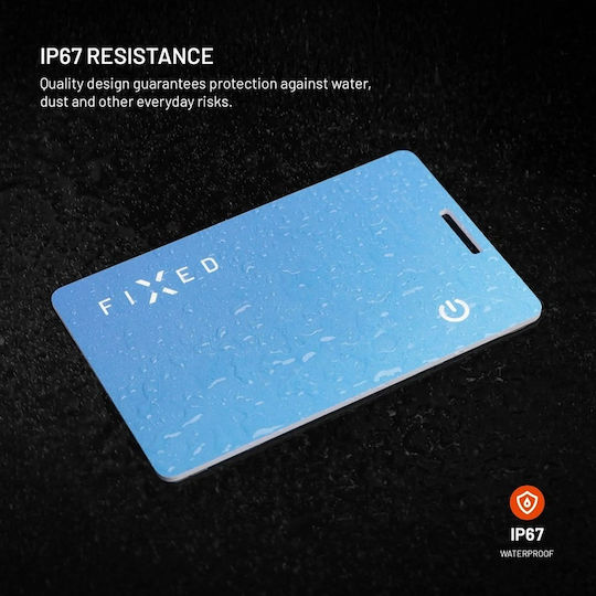 Fixed Fixed Tag Card 2 Apple Find My Blue Rechargable